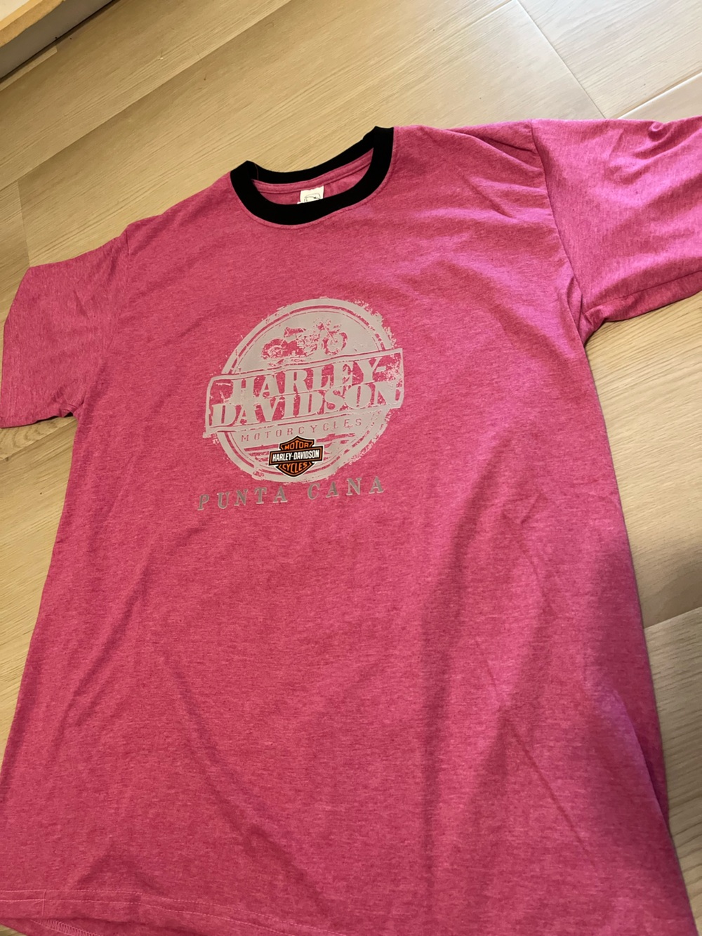 Harley-Davidson Pink Logo Ringer T-Shirt